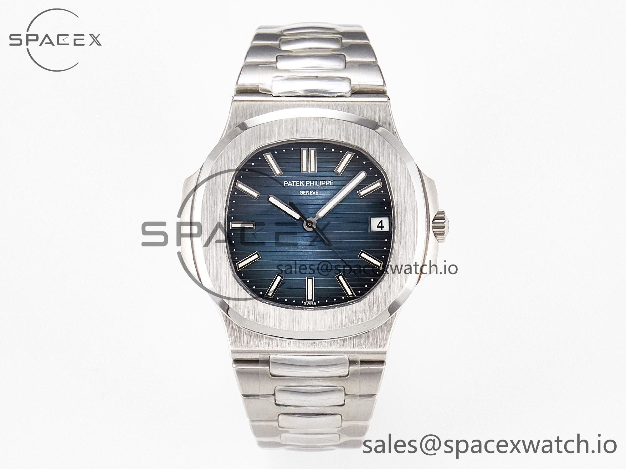 IMG_8820 拷贝 Nautilus Jumbo 5711 JJF 1:1 Best Edition Blue Textured Dial On SS Bracelet A324 V3 - Image 1
