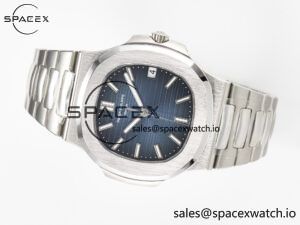 Nautilus Jumbo 5711 JJF 1:1 Best Edition Blue Textured Dial On SS Bracelet A324 V3 - Image 7