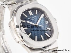 Nautilus Jumbo 5711 JJF 1:1 Best Edition Blue Textured Dial On SS Bracelet A324 V3 - Image 3