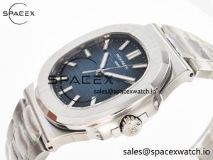Nautilus Jumbo 5711 JJF 1:1 Best Edition Blue Textured Dial On SS Bracelet A324 V3 - Image 5