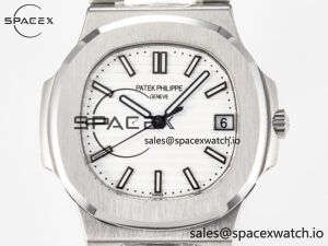 Nautilus Jumbo 5711 JJF 1:1 Best Edition White Textured Dial On SS Bracelet A324 V3 - Image 2