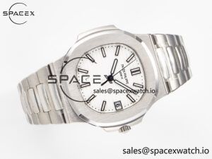 Nautilus Jumbo 5711 JJF 1:1 Best Edition White Textured Dial On SS Bracelet A324 V3 - Image 8