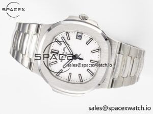 Nautilus Jumbo 5711 JJF 1:1 Best Edition White Textured Dial On SS Bracelet A324 V3 - Image 7