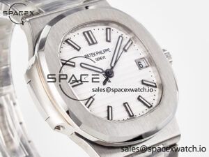 Nautilus Jumbo 5711 JJF 1:1 Best Edition White Textured Dial On SS Bracelet A324 V3 - Image 3
