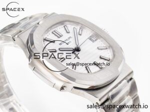 Nautilus Jumbo 5711 JJF 1:1 Best Edition White Textured Dial On SS Bracelet A324 V3 - Image 6