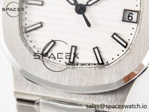 Nautilus Jumbo 5711 JJF 1:1 Best Edition White Textured Dial On SS Bracelet A324 V3 - Image 11