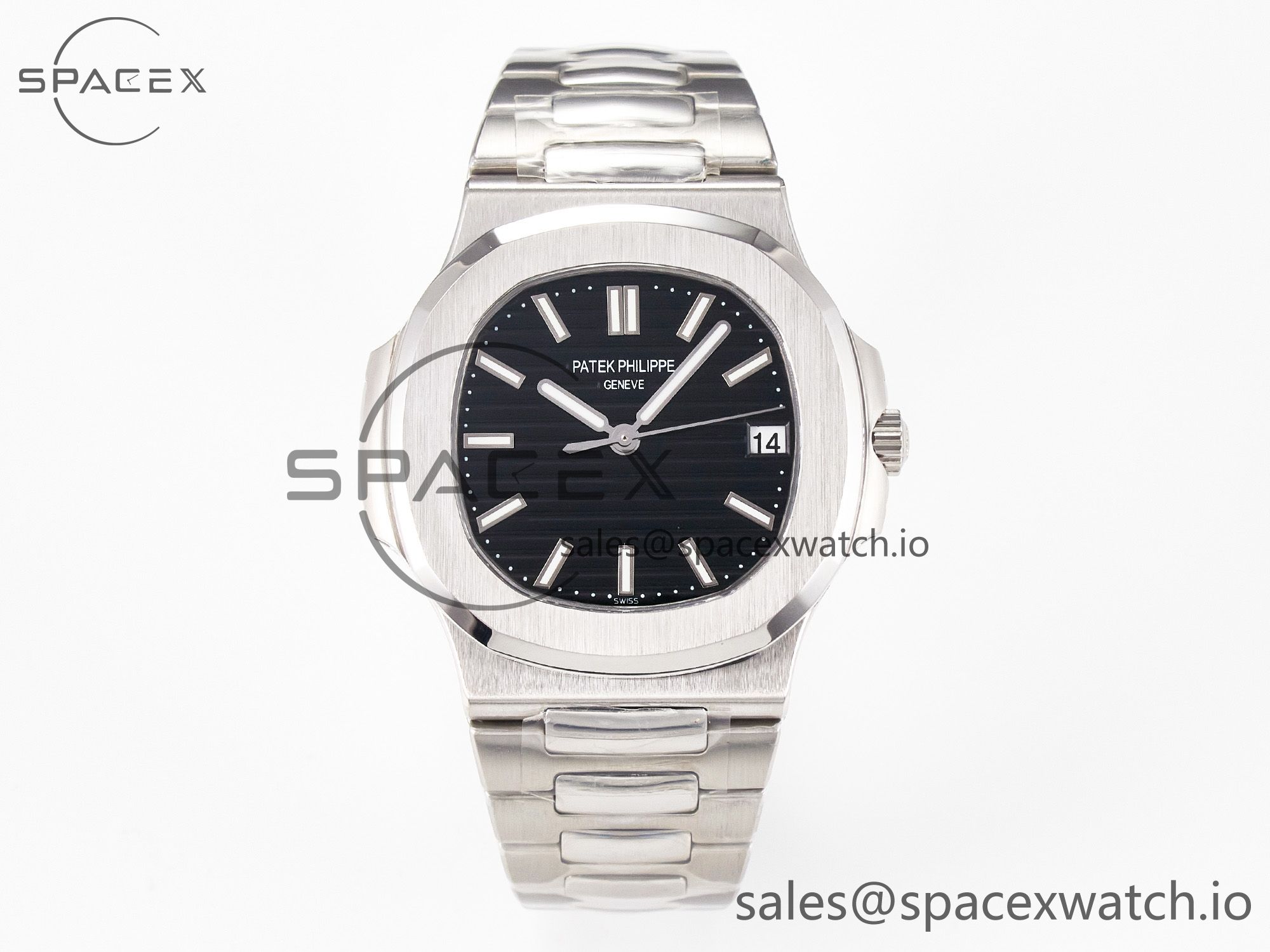 IMG_8863 拷贝 Nautilus Jumbo 5711 JJF 1:1 Best Edition Black Textured Dial On SS Bracelet A324 V3 - Image 1