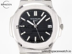 Nautilus Jumbo 5711 JJF 1:1 Best Edition Black Textured Dial On SS Bracelet A324 V3 - Image 2