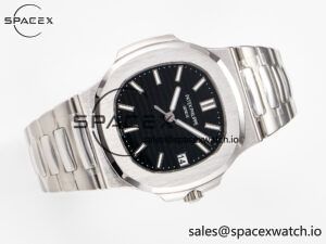 Nautilus Jumbo 5711 JJF 1:1 Best Edition Black Textured Dial On SS Bracelet A324 V3 - Image 8