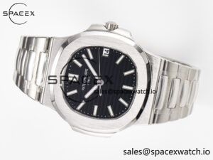 Nautilus Jumbo 5711 JJF 1:1 Best Edition Black Textured Dial On SS Bracelet A324 V3 - Image 7