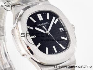 Nautilus Jumbo 5711 JJF 1:1 Best Edition Black Textured Dial On SS Bracelet A324 V3 - Image 3