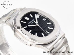 Nautilus Jumbo 5711 JJF 1:1 Best Edition Black Textured Dial On SS Bracelet A324 V3 - Image 6