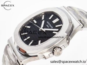 Nautilus Jumbo 5711 JJF 1:1 Best Edition Black Textured Dial On SS Bracelet A324 V3 - Image 5