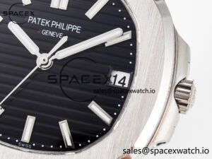 Nautilus Jumbo 5711 JJF 1:1 Best Edition Black Textured Dial On SS Bracelet A324 V3 - Image 10