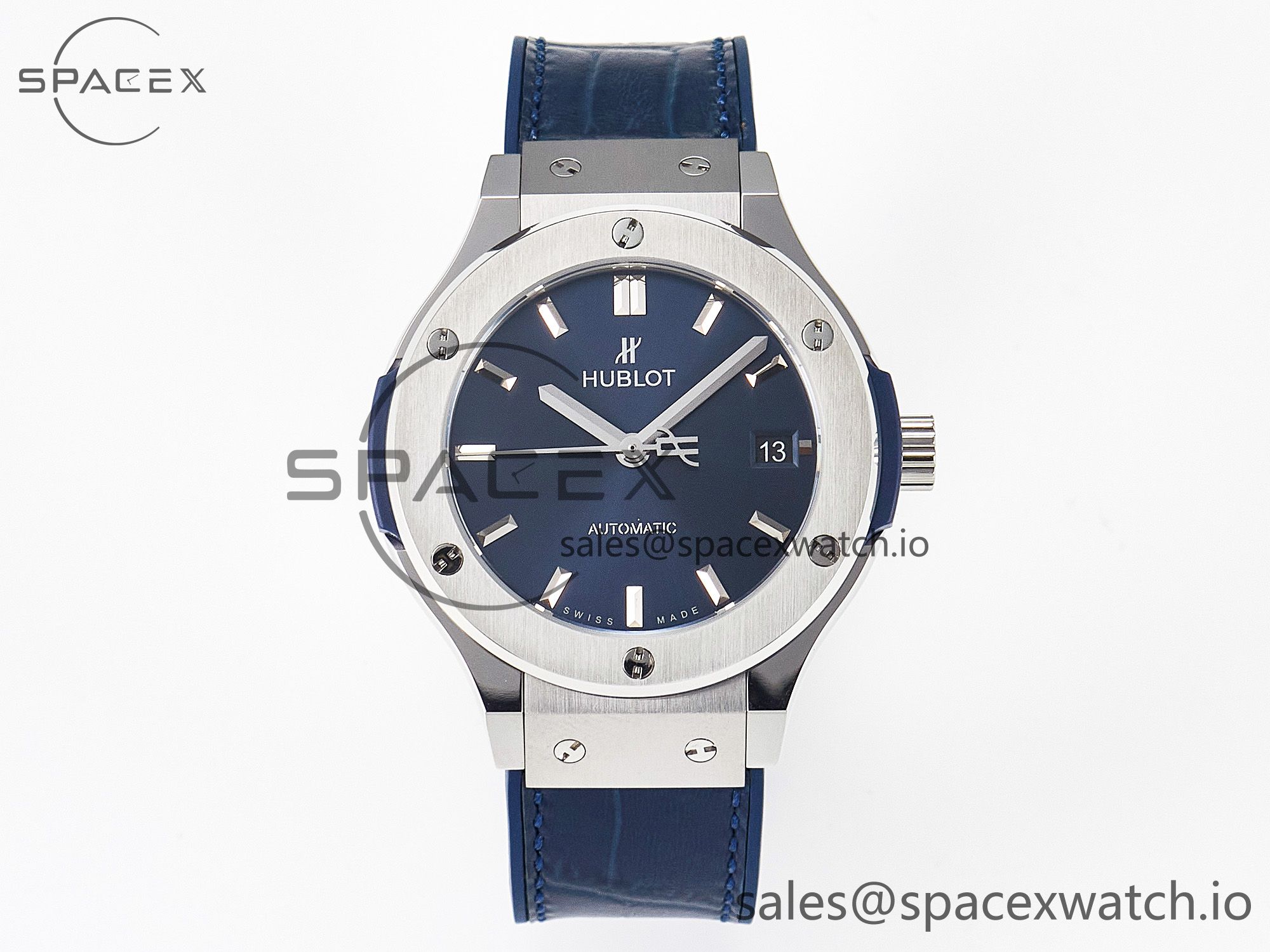 IMG_8901 拷贝 Classic Fusion 38mm SS JJF 1:1 Best Edition Blue Dial on Blue Gummy Leather Strap - Image 1