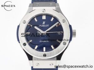 Classic Fusion 38mm SS JJF 1:1 Best Edition Blue Dial on Blue Gummy Leather Strap - Image 2