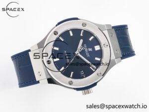 Classic Fusion 38mm SS JJF 1:1 Best Edition Blue Dial on Blue Gummy Leather Strap - Image 8