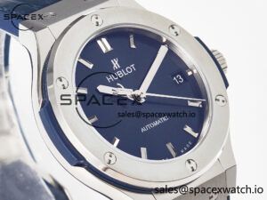 Classic Fusion 38mm SS JJF 1:1 Best Edition Blue Dial on Blue Gummy Leather Strap - Image 3