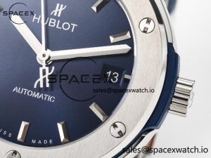 Classic Fusion 38mm SS JJF 1:1 Best Edition Blue Dial on Blue Gummy Leather Strap - Image 10