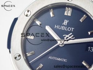 Classic Fusion 38mm SS JJF 1:1 Best Edition Blue Dial on Blue Gummy Leather Strap - Image 11