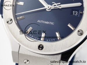 Classic Fusion 38mm SS JJF 1:1 Best Edition Blue Dial on Blue Gummy Leather Strap - Image 12