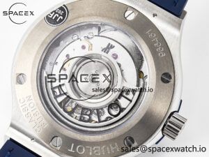 Classic Fusion 38mm SS JJF 1:1 Best Edition Blue Dial on Blue Gummy Leather Strap - Image 17