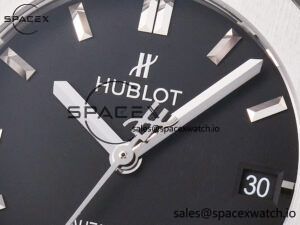 Classic Fusion 38mm SS JJF 1:1 Best Edition Black Dial on Black Gummy Leather Strap - Image 9