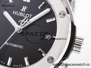 Classic Fusion 38mm SS JJF 1:1 Best Edition Black Dial on Black Gummy Leather Strap - Image 10