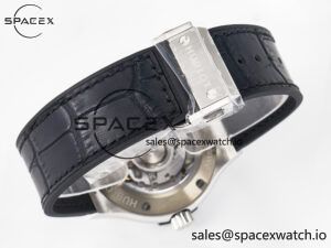 Classic Fusion 38mm SS JJF 1:1 Best Edition Black Dial on Black Gummy Leather Strap - Image 15