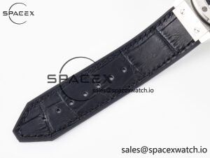 Classic Fusion 38mm SS JJF 1:1 Best Edition Black Dial on Black Gummy Leather Strap - Image 20