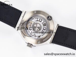 Classic Fusion 38mm SS JJF 1:1 Best Edition Black Dial on Black Gummy Leather Strap - Image 16