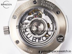 Classic Fusion 38mm SS JJF 1:1 Best Edition Black Dial on Black Gummy Leather Strap - Image 17