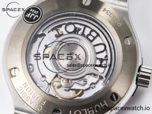 Classic Fusion 38mm SS JJF 1:1 Best Edition Black Dial on Black Gummy Leather Strap - Image 19