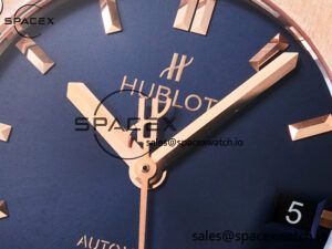 Classic Fusion 38mm RG JJF 1:1 Best Edition Blue Dial on Blue Gummy Leather Strap - Image 9