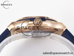 Classic Fusion 38mm RG JJF 1:1 Best Edition Blue Dial on Blue Gummy Leather Strap - Image 14