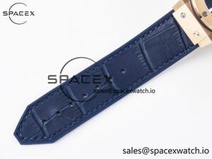 Classic Fusion 38mm RG JJF 1:1 Best Edition Blue Dial on Blue Gummy Leather Strap - Image 20