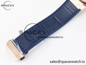 Classic Fusion 38mm RG JJF 1:1 Best Edition Blue Dial on Blue Gummy Leather Strap - Image 21