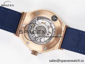 Classic Fusion 38mm RG JJF 1:1 Best Edition Blue Dial on Blue Gummy Leather Strap - Image 16
