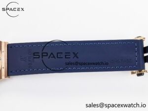 Classic Fusion 38mm RG JJF 1:1 Best Edition Blue Dial on Blue Gummy Leather Strap - Image 23