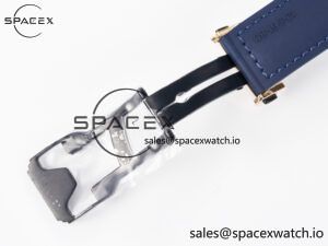 Classic Fusion 38mm RG JJF 1:1 Best Edition Blue Dial on Blue Gummy Leather Strap - Image 24