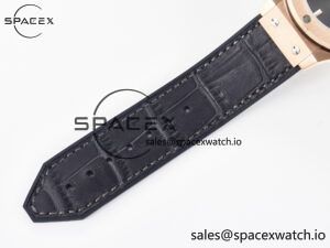 Classic Fusion 38mm RG JJF 1:1 Best Edition Gray Dial on Black Gummy Leather Strap - Image 20