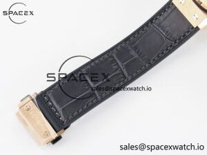 Classic Fusion 38mm RG JJF 1:1 Best Edition Gray Dial on Black Gummy Leather Strap - Image 21