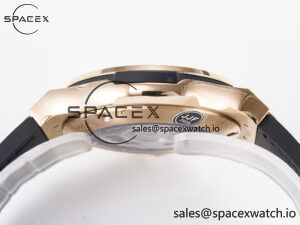 Classic Fusion 38mm RG JJF 1:1 Best Edition White Dial on Black Gummy Leather Strap - Image 13