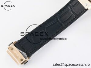 Classic Fusion 38mm RG JJF 1:1 Best Edition White Dial on Black Gummy Leather Strap - Image 21