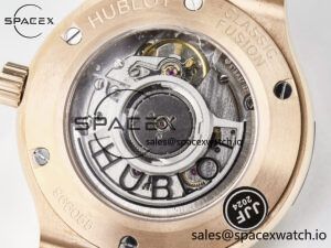 Classic Fusion 38mm RG JJF 1:1 Best Edition White Dial on Black Gummy Leather Strap - Image 17