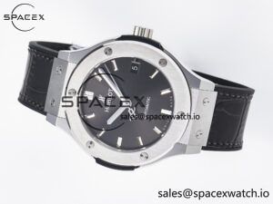 Classic Fusion 38mm SS JJF 1:1 Best Edition Gray Dial on Black Gummy Leather Strap - Image 7