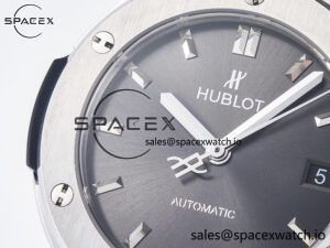 Classic Fusion 38mm SS JJF 1:1 Best Edition Gray Dial on Black Gummy Leather Strap - Image 11