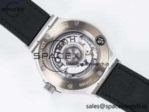 Classic Fusion 38mm SS JJF 1:1 Best Edition Gray Dial on Black Gummy Leather Strap - Image 16