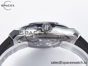 Classic Fusion 42mm SS JJF 1:1 Best Edition Gray Dial on Black Gummy Leather Strap - Image 14