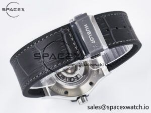 Classic Fusion 42mm SS JJF 1:1 Best Edition Gray Dial on Black Gummy Leather Strap - Image 15
